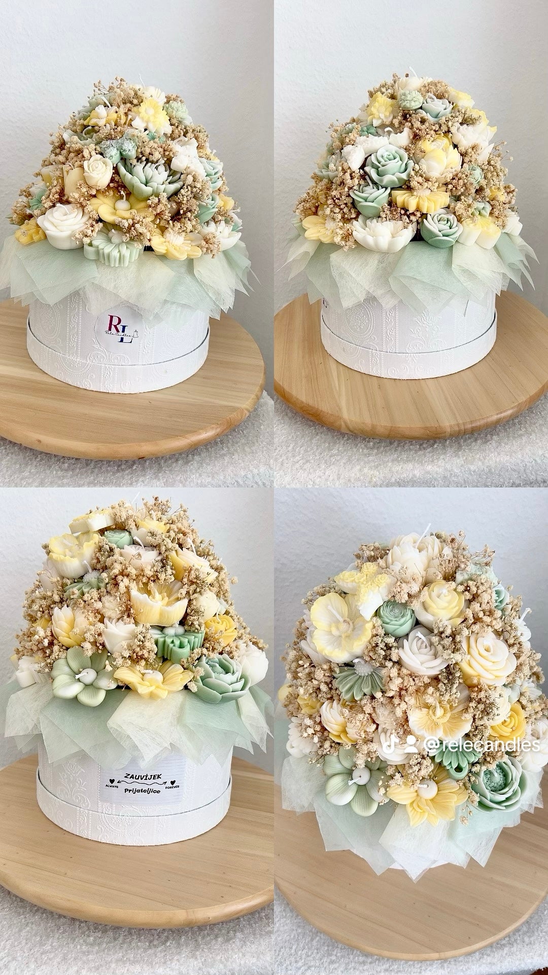 XL Luana Kerzen Blumenstrauß