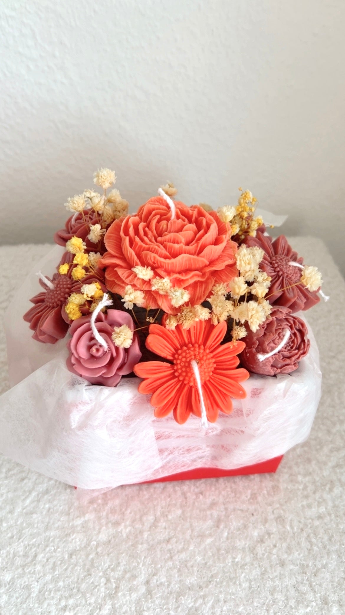 „Love-Peace“  Kerzenstrauß Limited Edition - Handgegossen