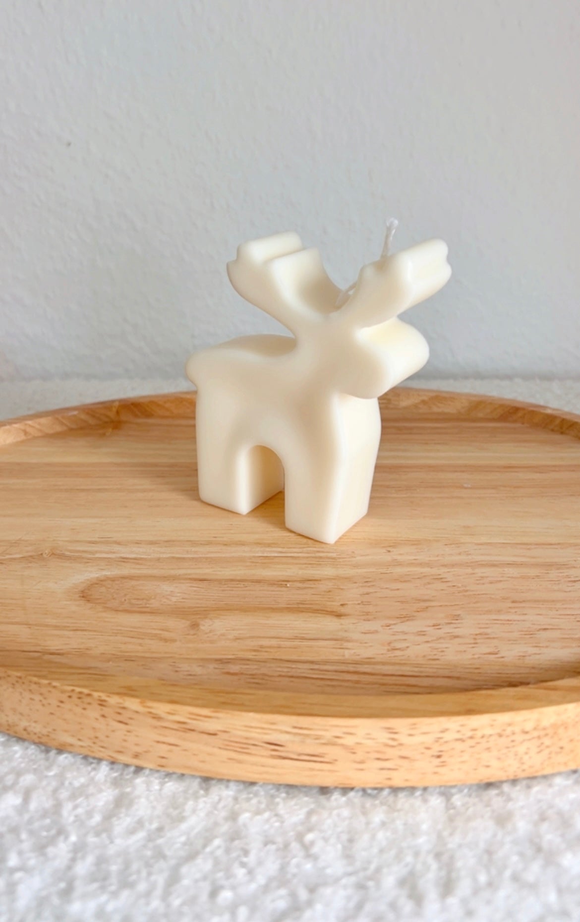 Rentier-Kerze handgemacht - Weihnachtsdeko Deutschland
