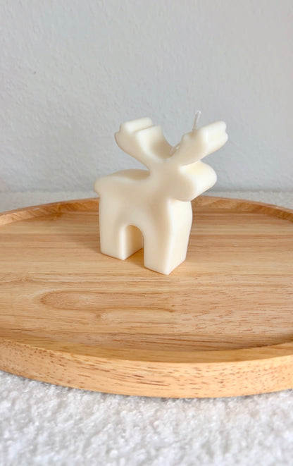 Rentier-Kerze handgemacht - Weihnachtsdeko Deutschland