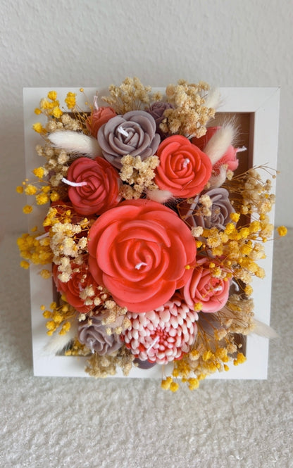 Bilderrahmen mit Kerzen 16x21cm - Personalisiert