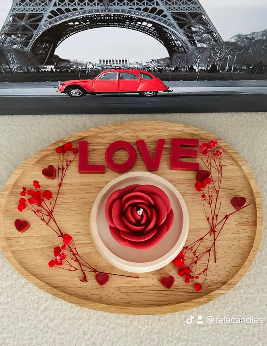 Love Rosenkerze 🌹in Keramikschale