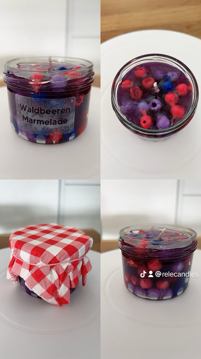 Waldbeeren Marmelade Kerze