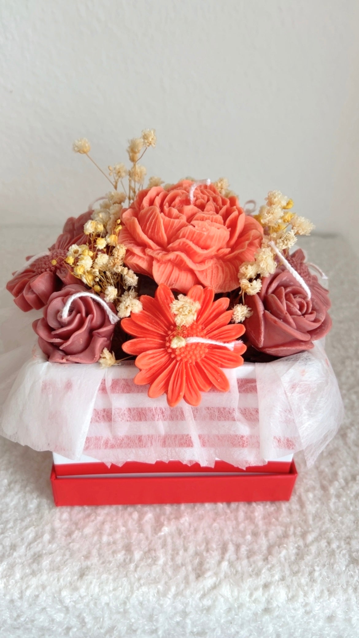 „Love-Peace“  Kerzenstrauß Limited Edition - Handgegossen