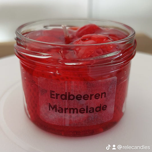 Erdbeeren-Marmelade Kerze🍓
