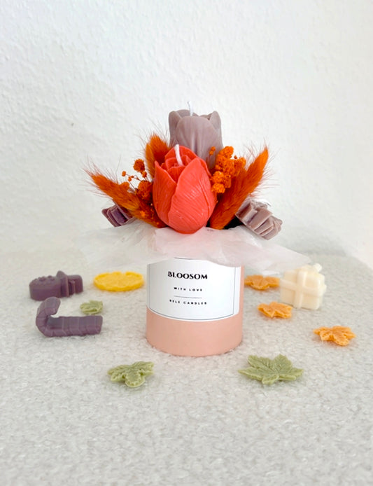 Kerzen Blumenstrauß