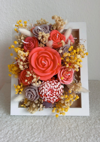 Bilderrahmen mit Kerzen 16x21cm - Personalisiert