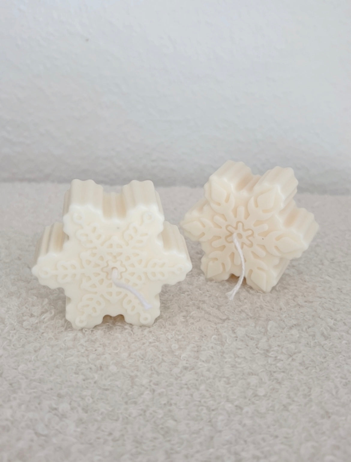 Schneeflocke Kerze Winter - Weihnachtsedition handgemacht