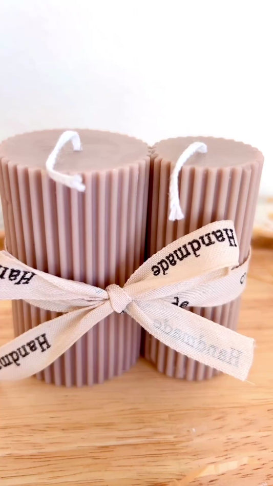 Säulenkerzen Set | ReLe | Kerzen für Dekotablett | Besondere Geschenkideen | Geschenkideen Weihnachten| Rillenkerzen Set